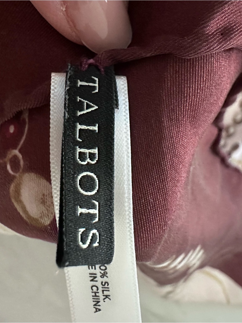 Talbots silk scarf - Picture 2 of 4